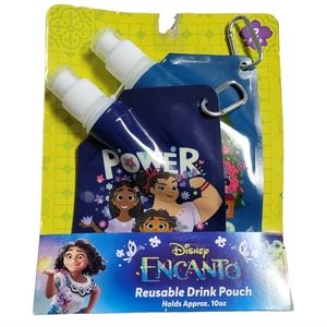 Disney Encanto Power Reusable Drink Pouch Carabiner Keychain, Holds Approx. 10oz